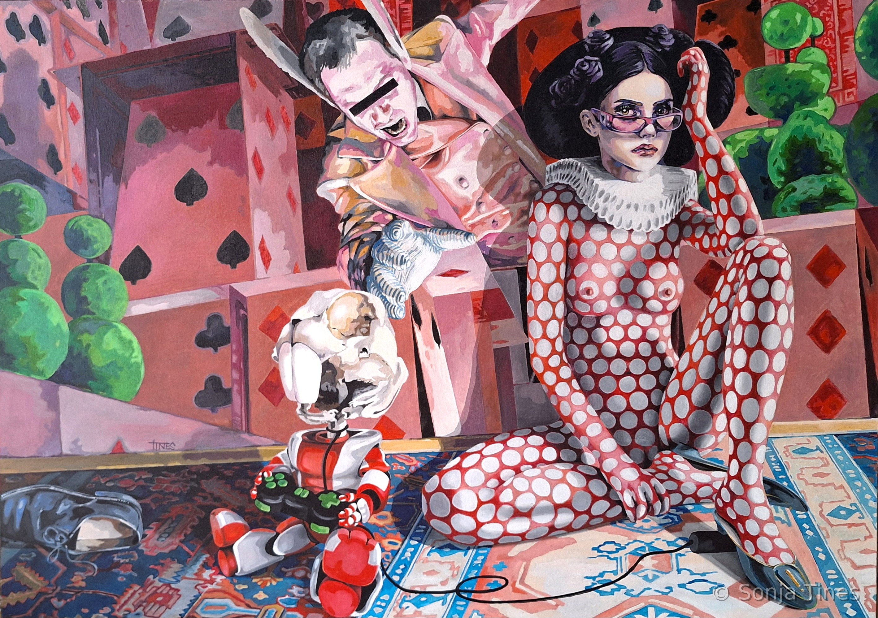 Follow the white rabbit, Gemälde von Sonja Tines