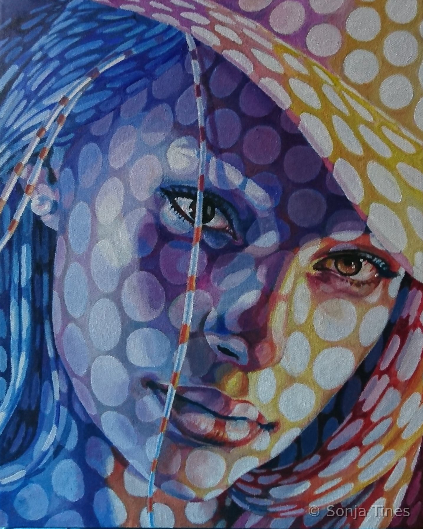 Youniverse me 1, Gemälde von Sonja Tines